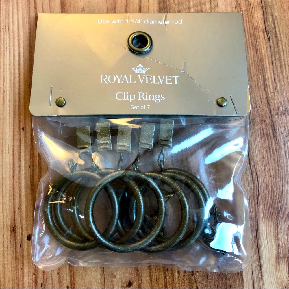 NEW Shower Curtain Clip Ring Set